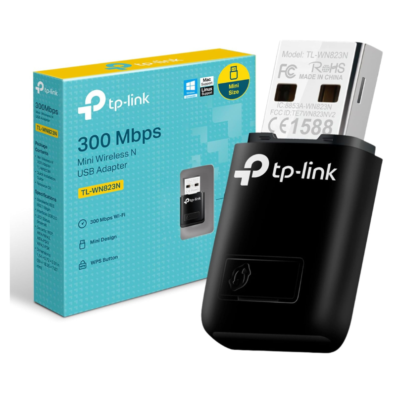 TP-Link ADAPTADOR WIRELESS USB 300 MBPS TL-WN823N